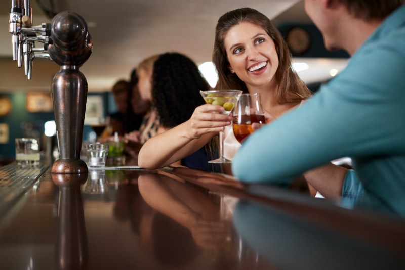 I kiss behind the bar