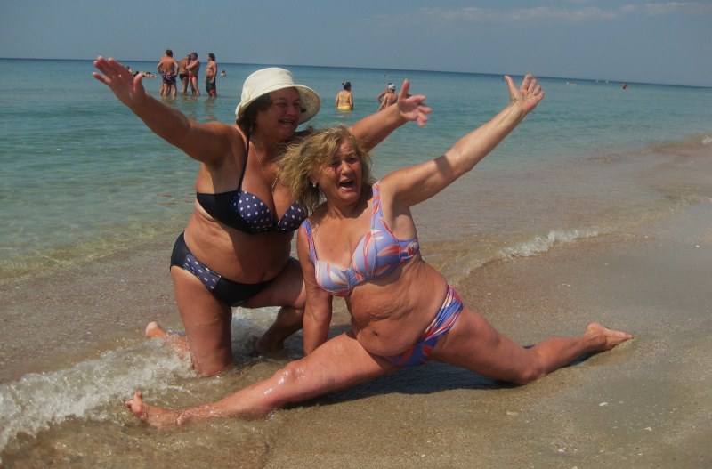 Women on the beach in Turkey
