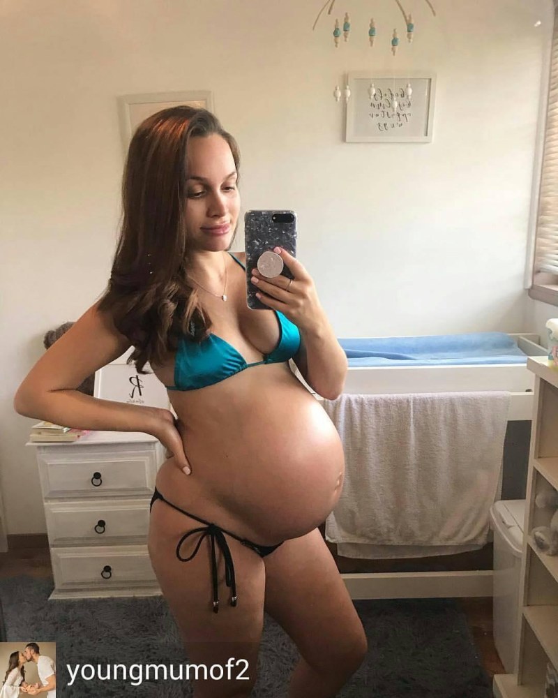 Chubby 9 Months Pregnant Ready to drop Massive Insertions