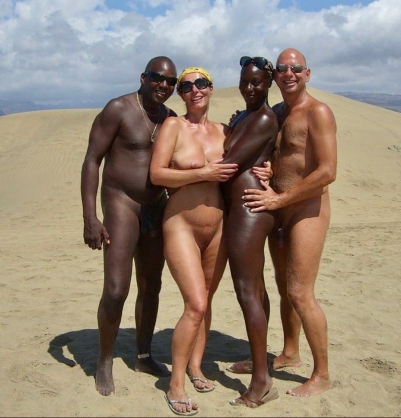 Naked couples on the beach