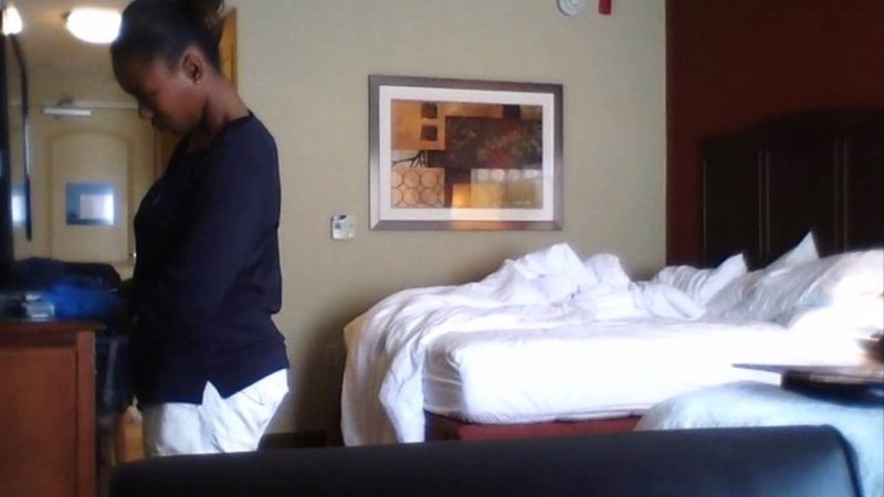 Hidden camera Hotel maid