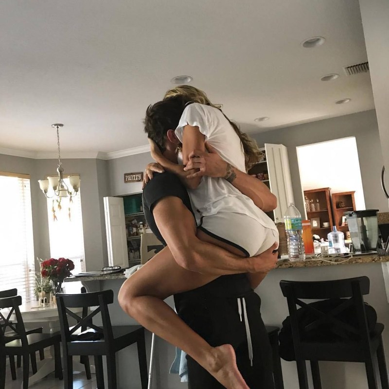 Delicious female forms in the kitchen