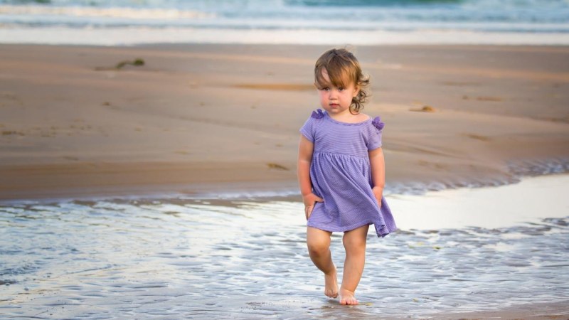 Family on vacation at sea