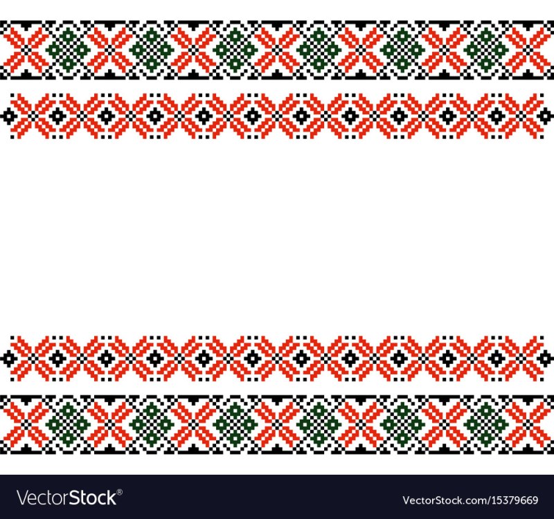 National pattern of Moldova Vector