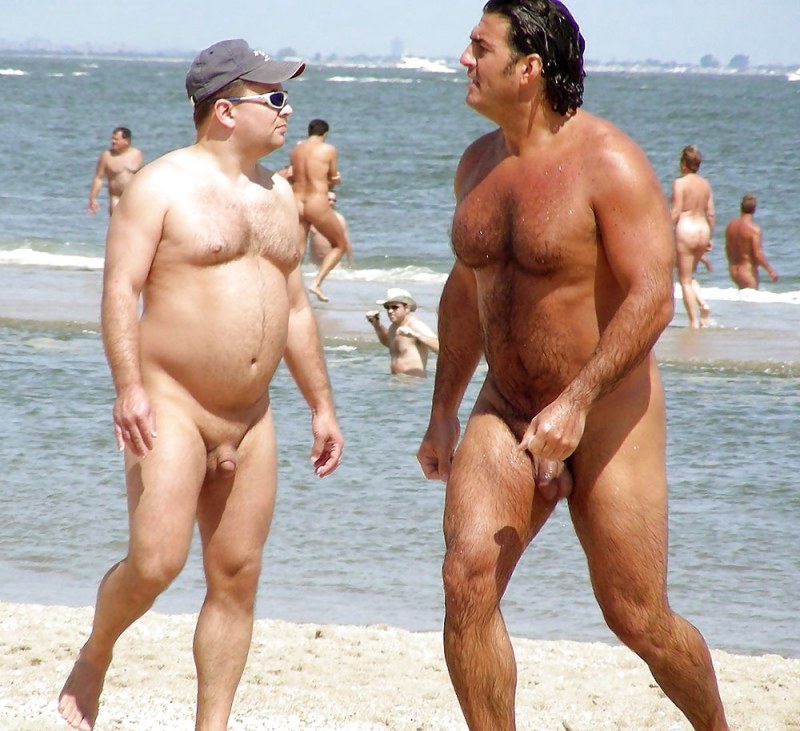 Beautiful naked guys on the beach