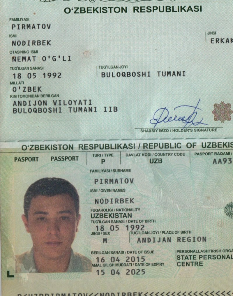 Passport of a citizen of Uzbekistan