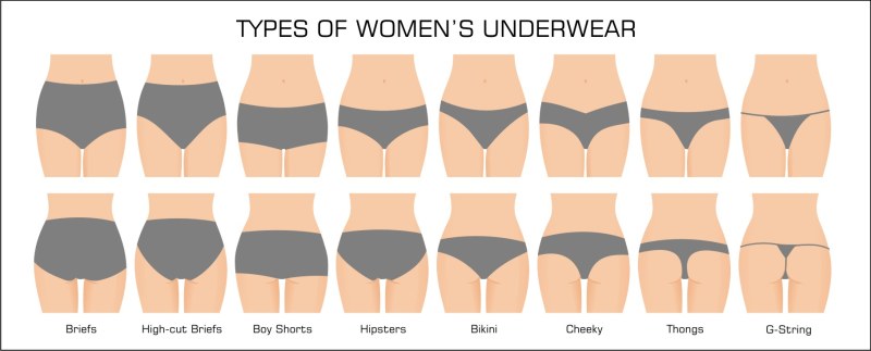 Forms of female panties name