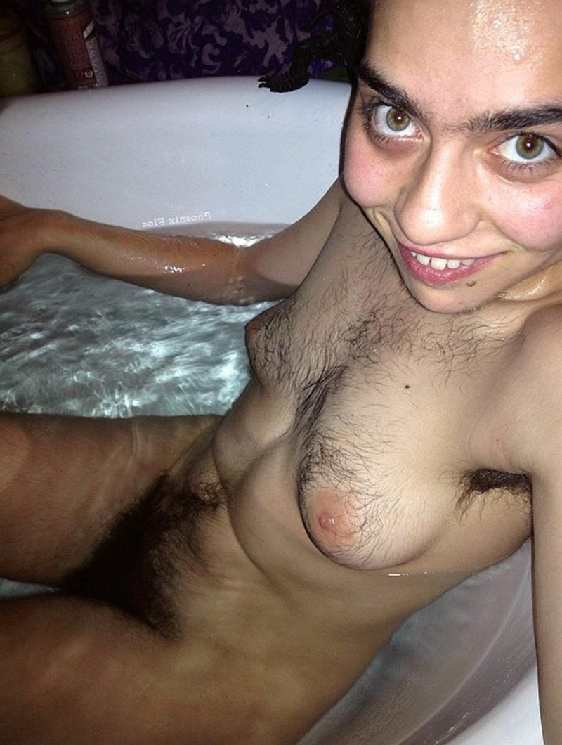 Hair hairy women's butt