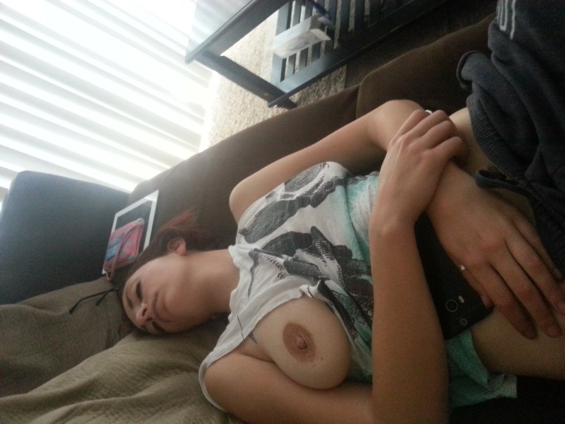 Naked butt of sleeping women