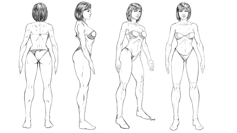Female body for drawing