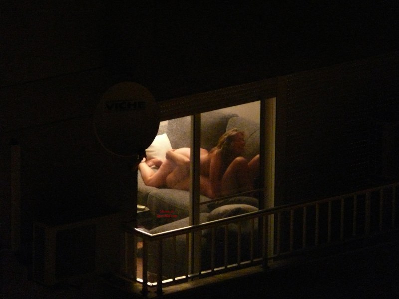 Naked on the balcony spied