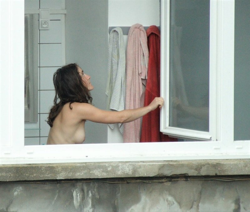 Peepping into the Window of the Hospital Nude
