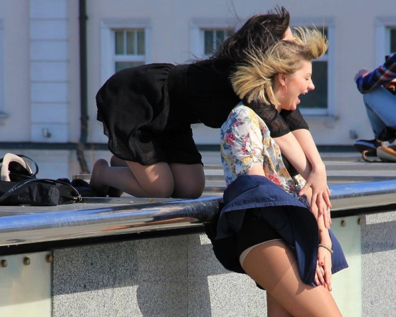 Soviet schoolgirls in shorts