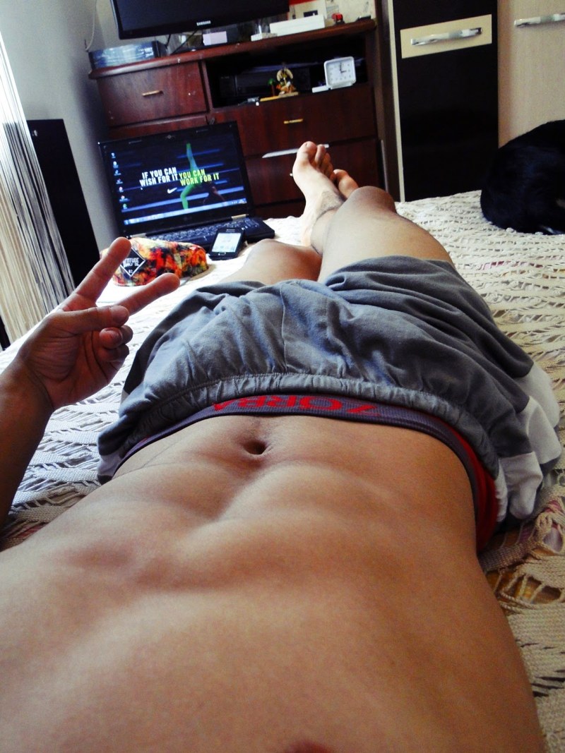 Drunk guy on the bed