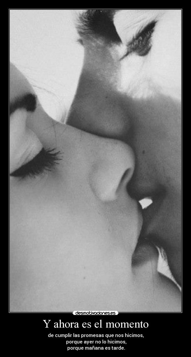 Passionate kisses on the lips