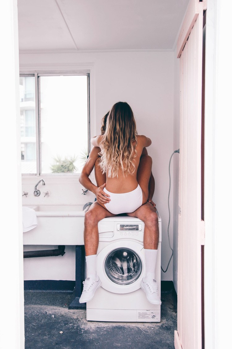 Stuck in the washing machine fuck