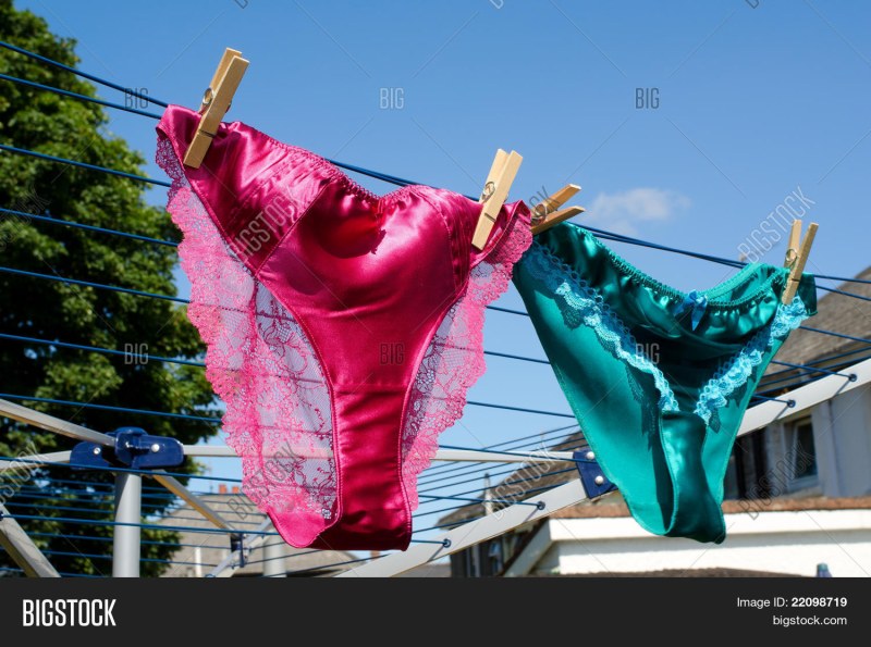 Women's panties on a rope