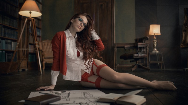 Alexandra Bolshakov in the underwear of sea devils