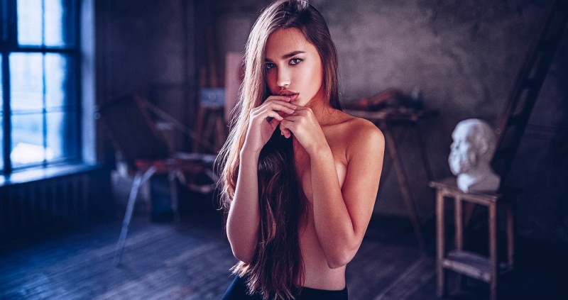 Lilia Ermak in underwear