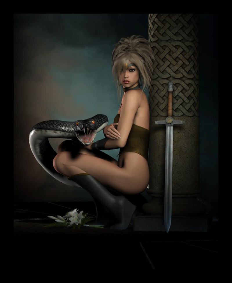 Sylvia Wojciech in white underwear