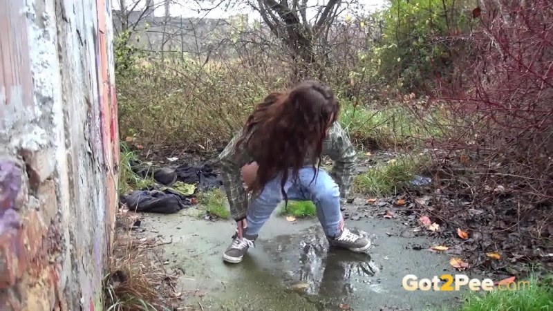 Staci Carr in a dress without panties