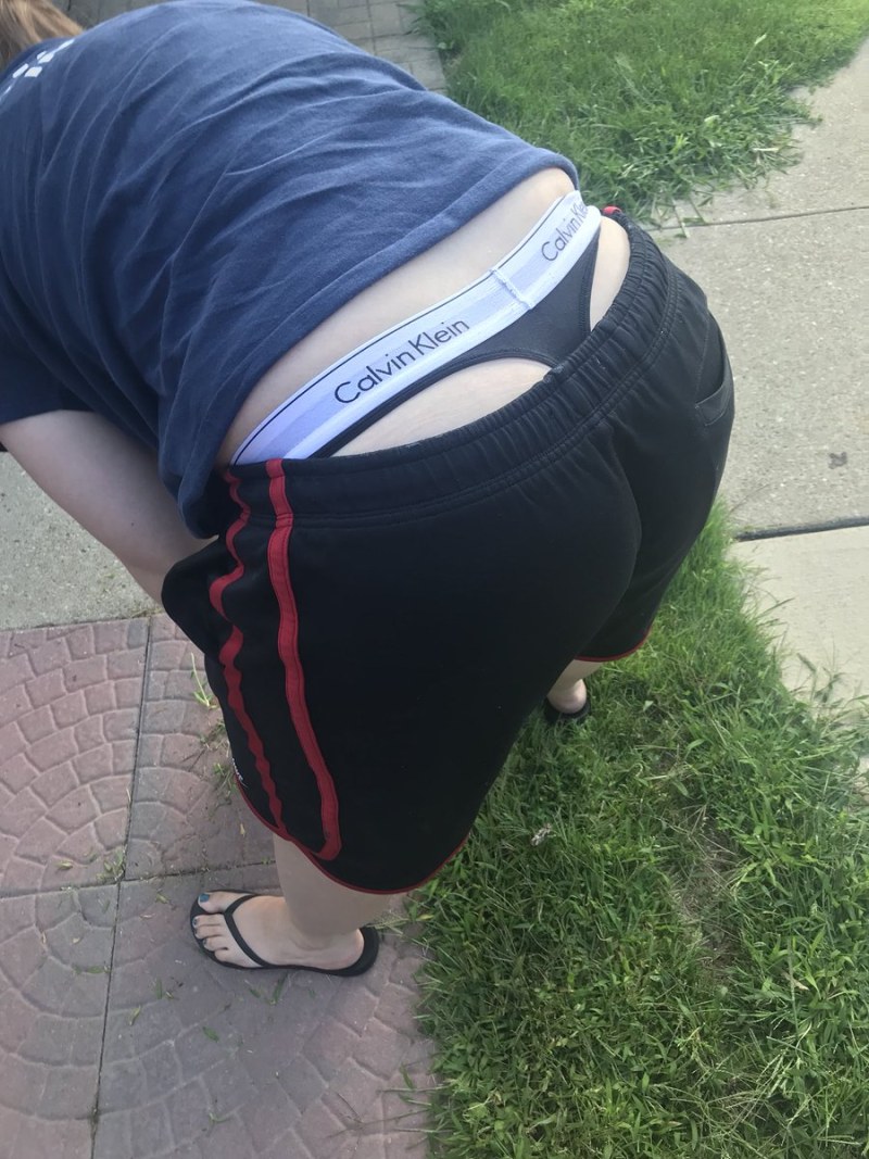 The girl finished in panties