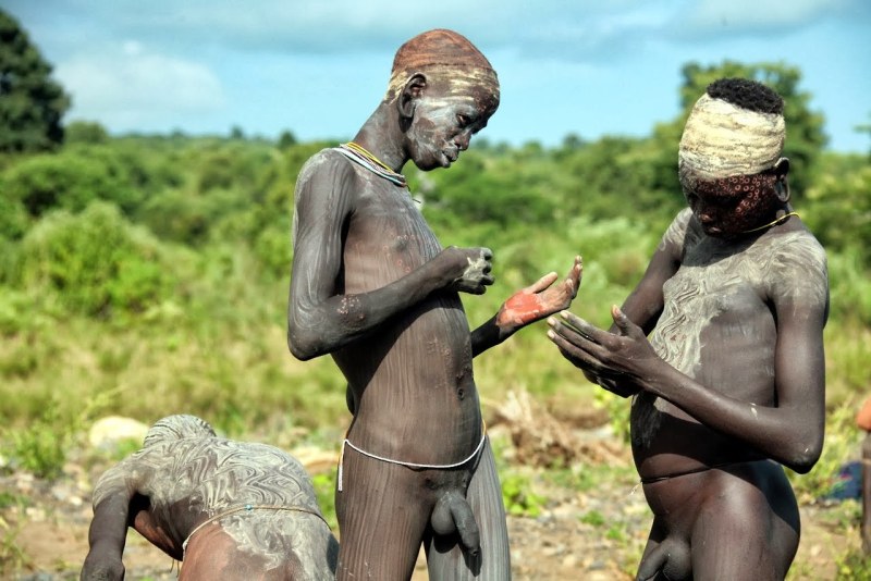 Naked women of wild tribes