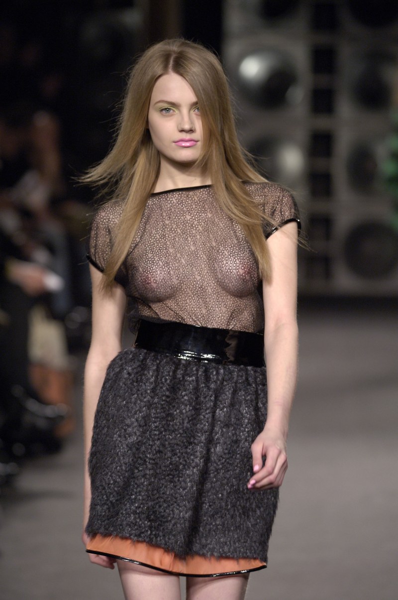 The model lit up the chest