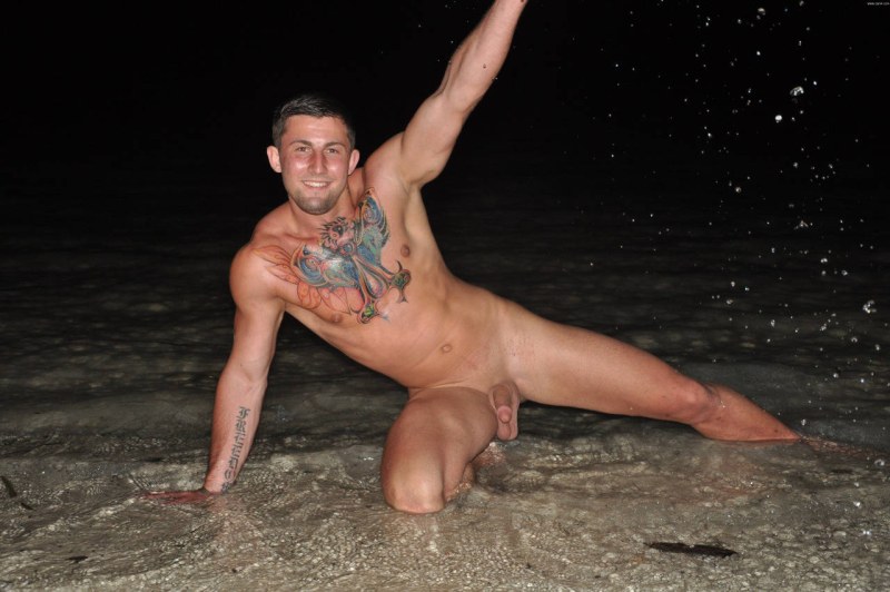 Naked guys on the beach fuck