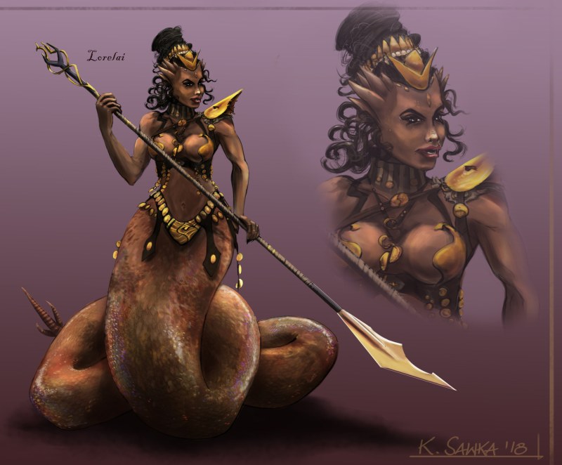 Lamia man art