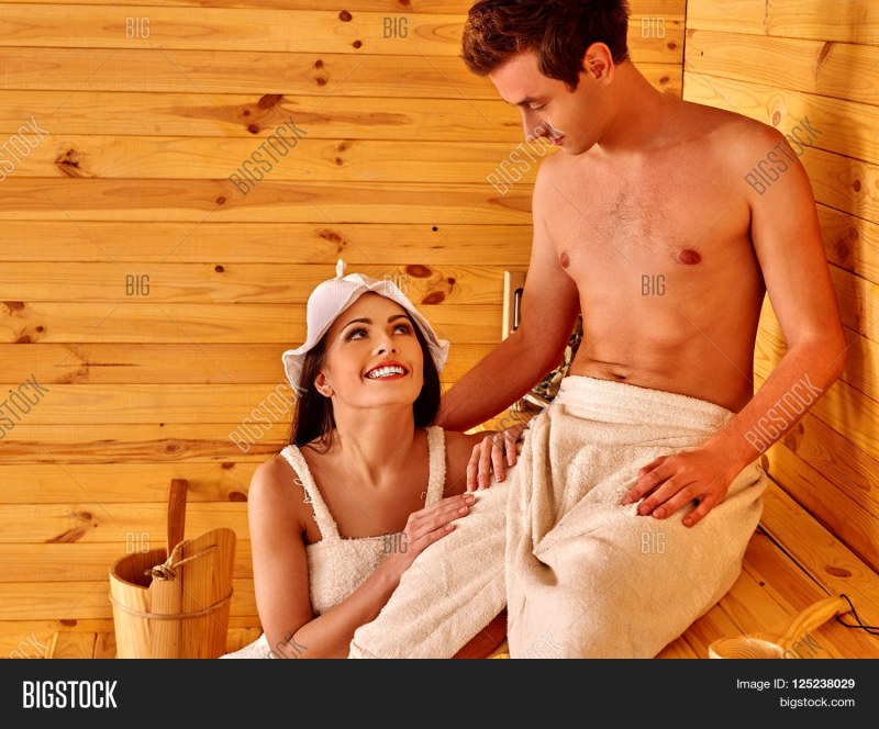 Couple in steam room