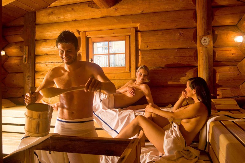 Beautiful couples in the bath