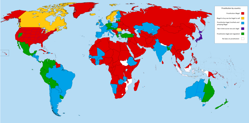 Countries where prostitution is legalized map