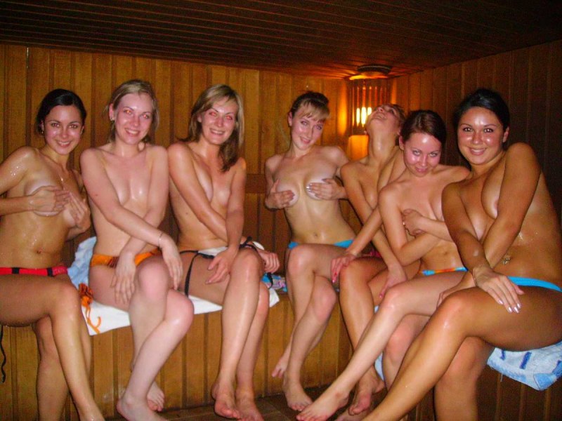 Swingers in a public bathhouse