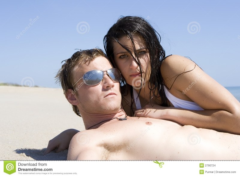 Amateur gangbang on the beach