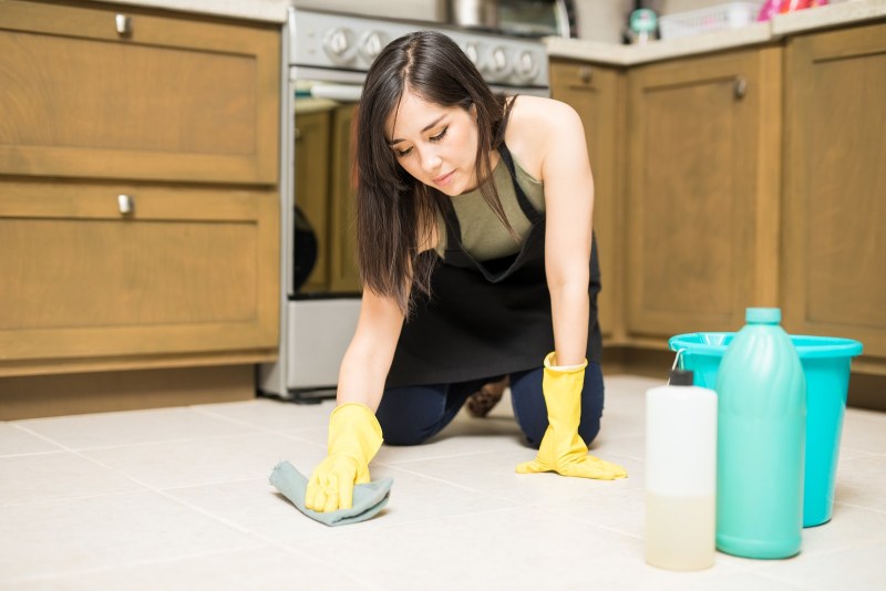 Under the skirt of elderly women