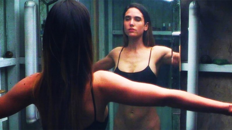 Megan Fox in front of the mirror