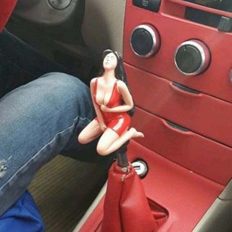 Girls Making Love to a Car Gear Shift Sex