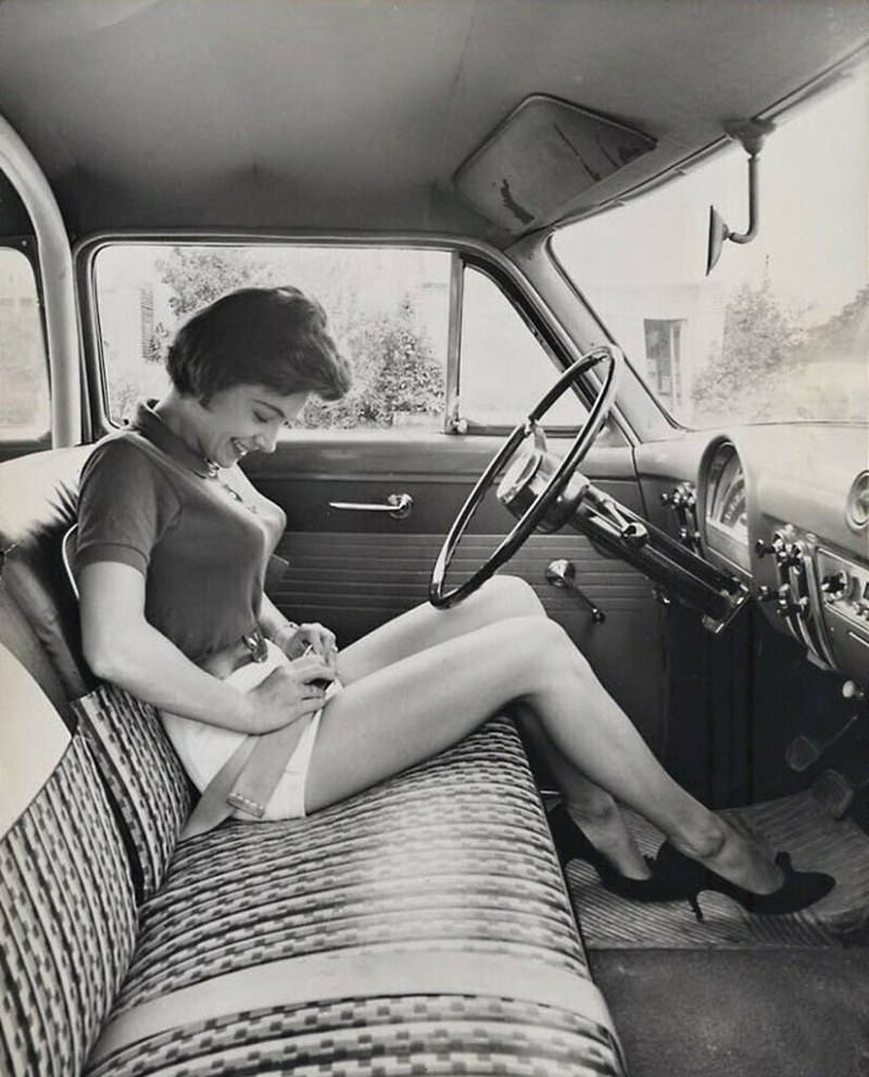 Girl and car of the 50s