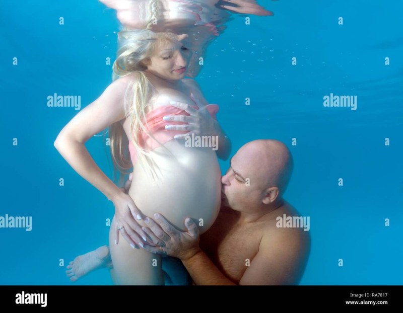 Underwater shooting of pregnant women