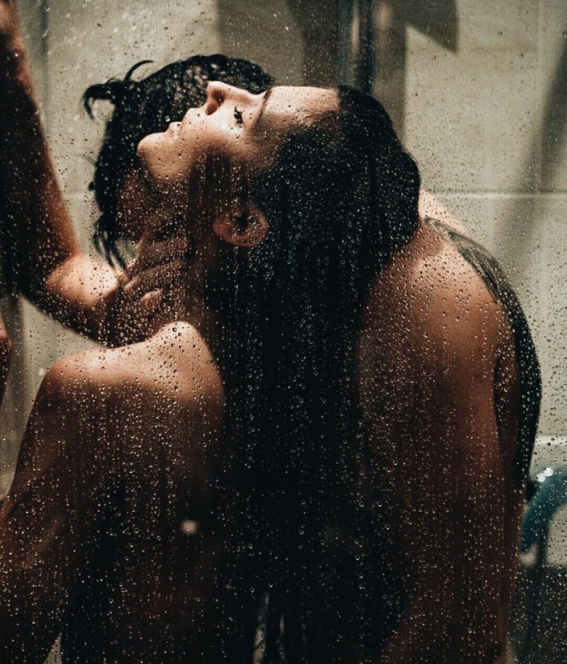 Man and woman in the shower