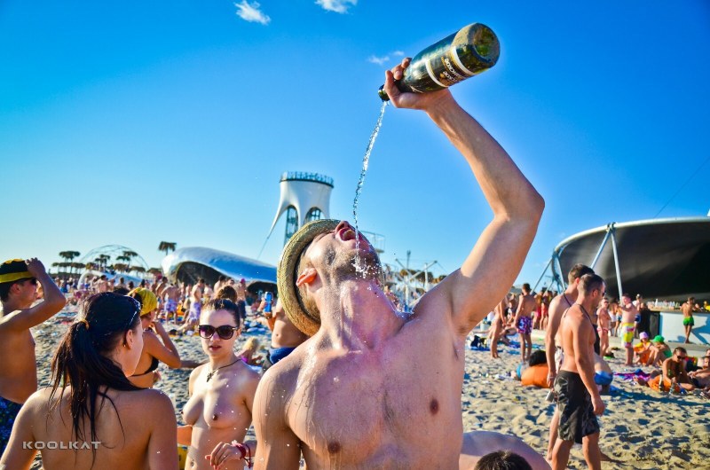 A guy with a naked member on the street