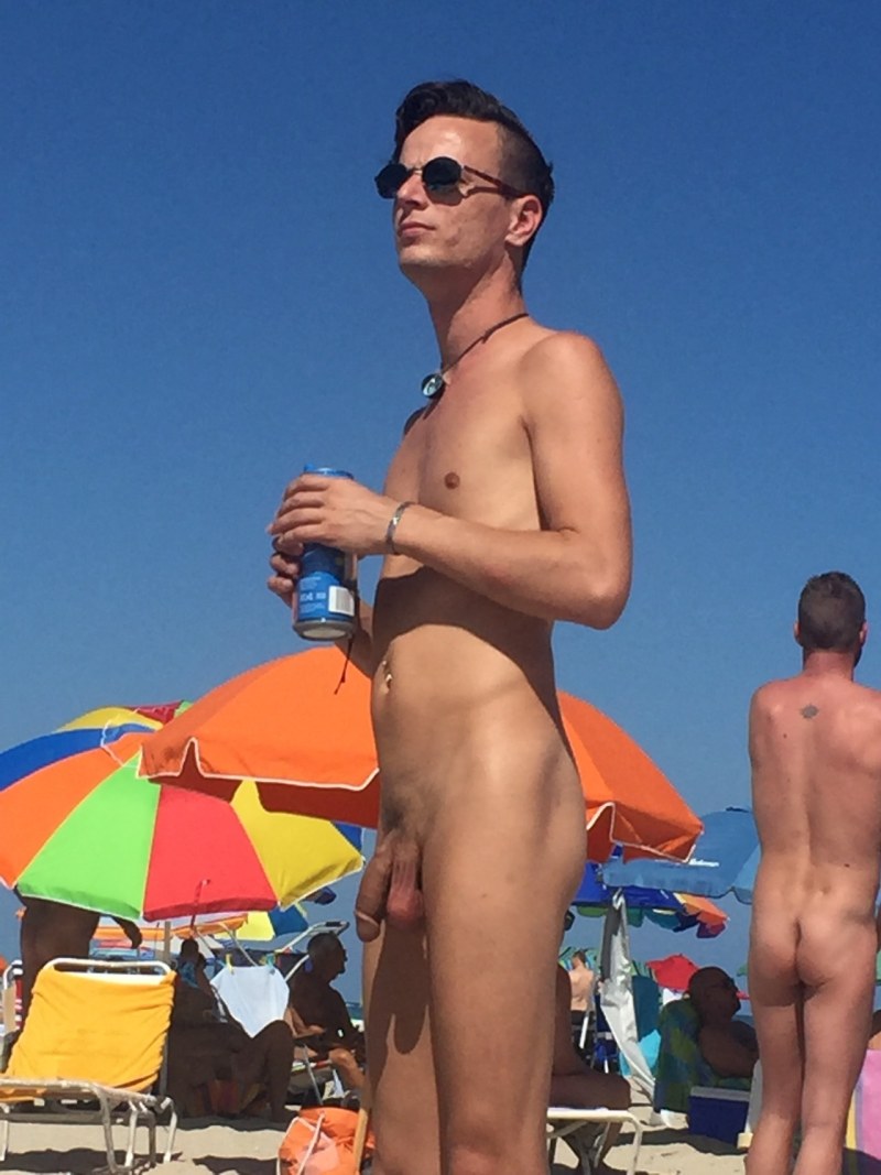 Naked men on the beach festival