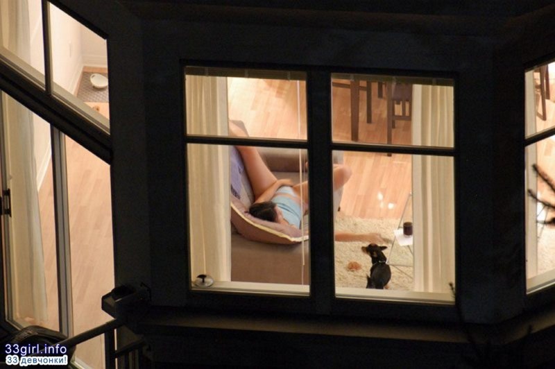 Spied in the windows of houses