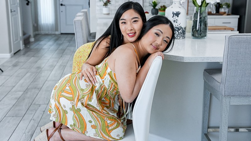Naked Asian women in long socks