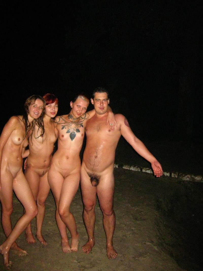 Wife undressed with friends
