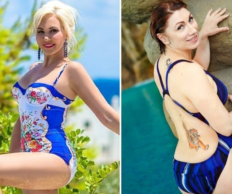 Daria Vaksina Leading in a swimsuit