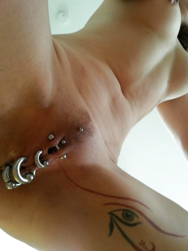 Piercing on the vagina castle
