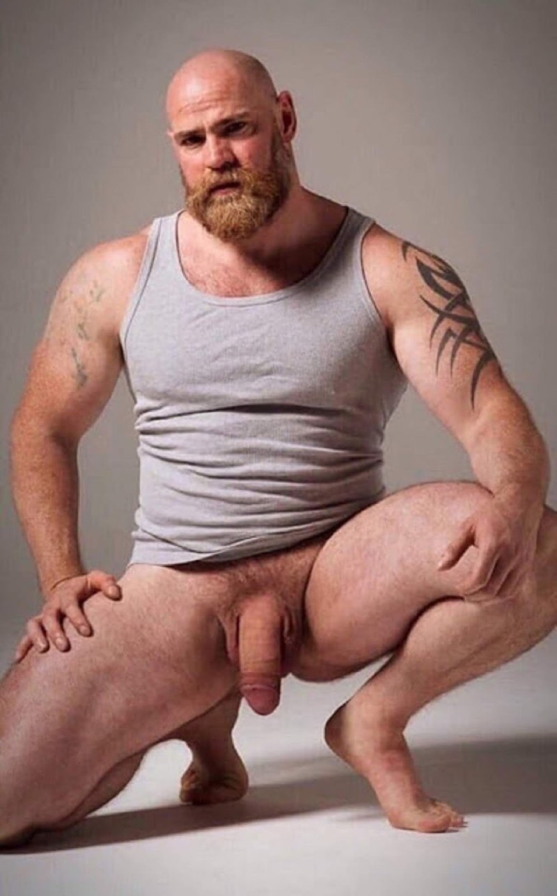 Beefy Strong Hairly Mans Naked Wife Dildo