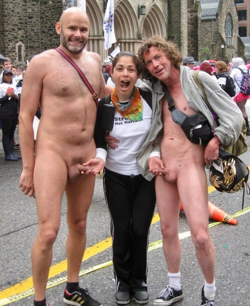 A man is pawing a naked woman